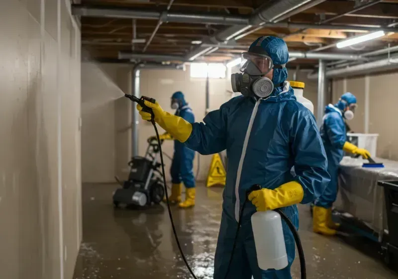 Basement Sanitization and Antimicrobial Treatment process in Walden, TN